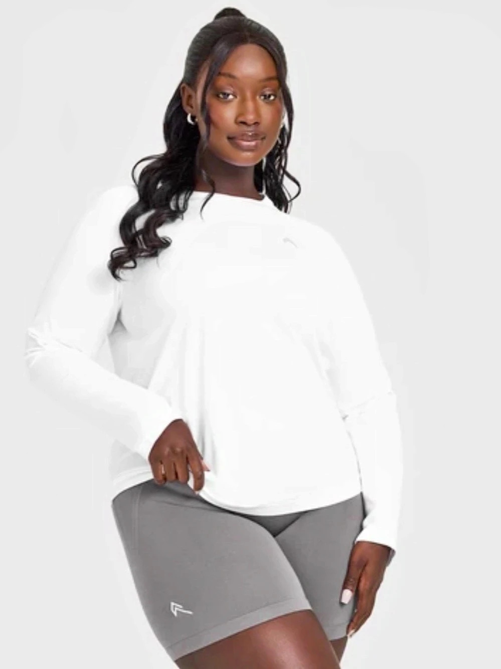 Oner Active Seamless Loose Long Sleeve Top in White